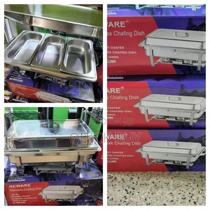 Neware Stainless Large Triple Chaffing Dish Food Warmer