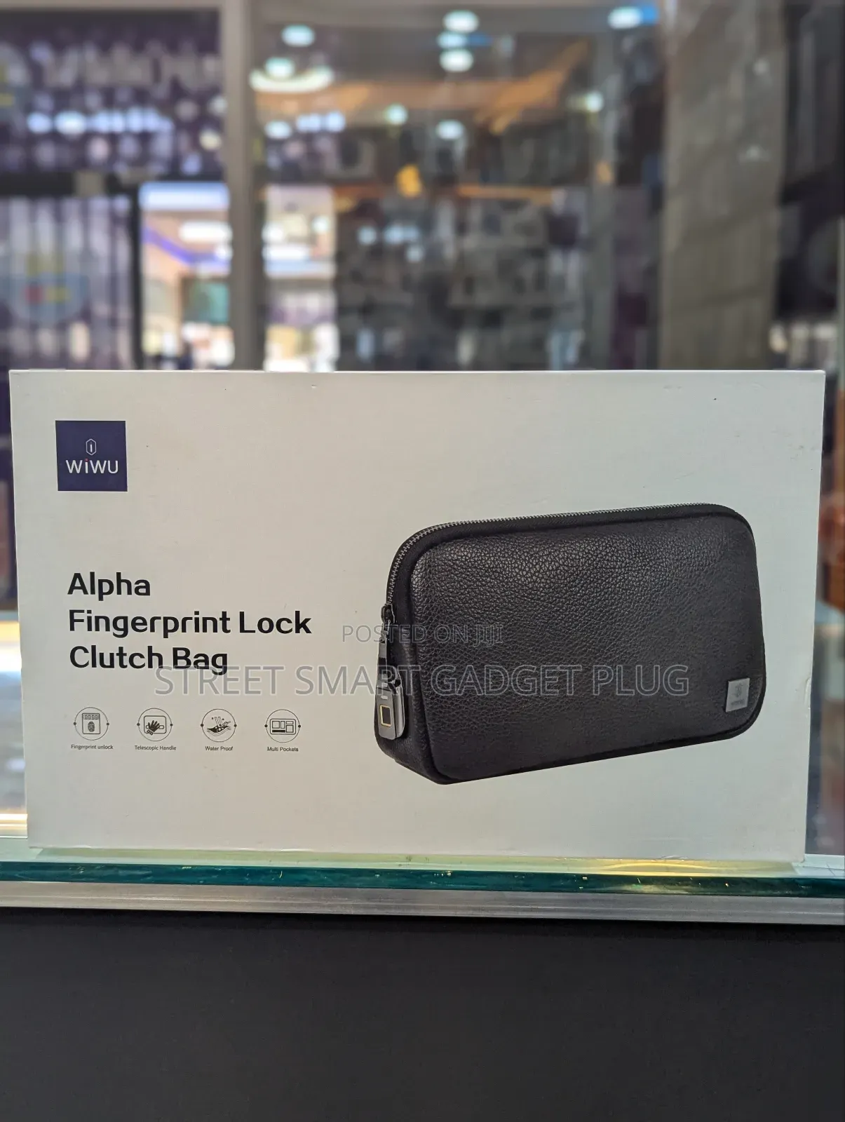 Wiiwu Alpha Finger Print Lock Clutch Bag