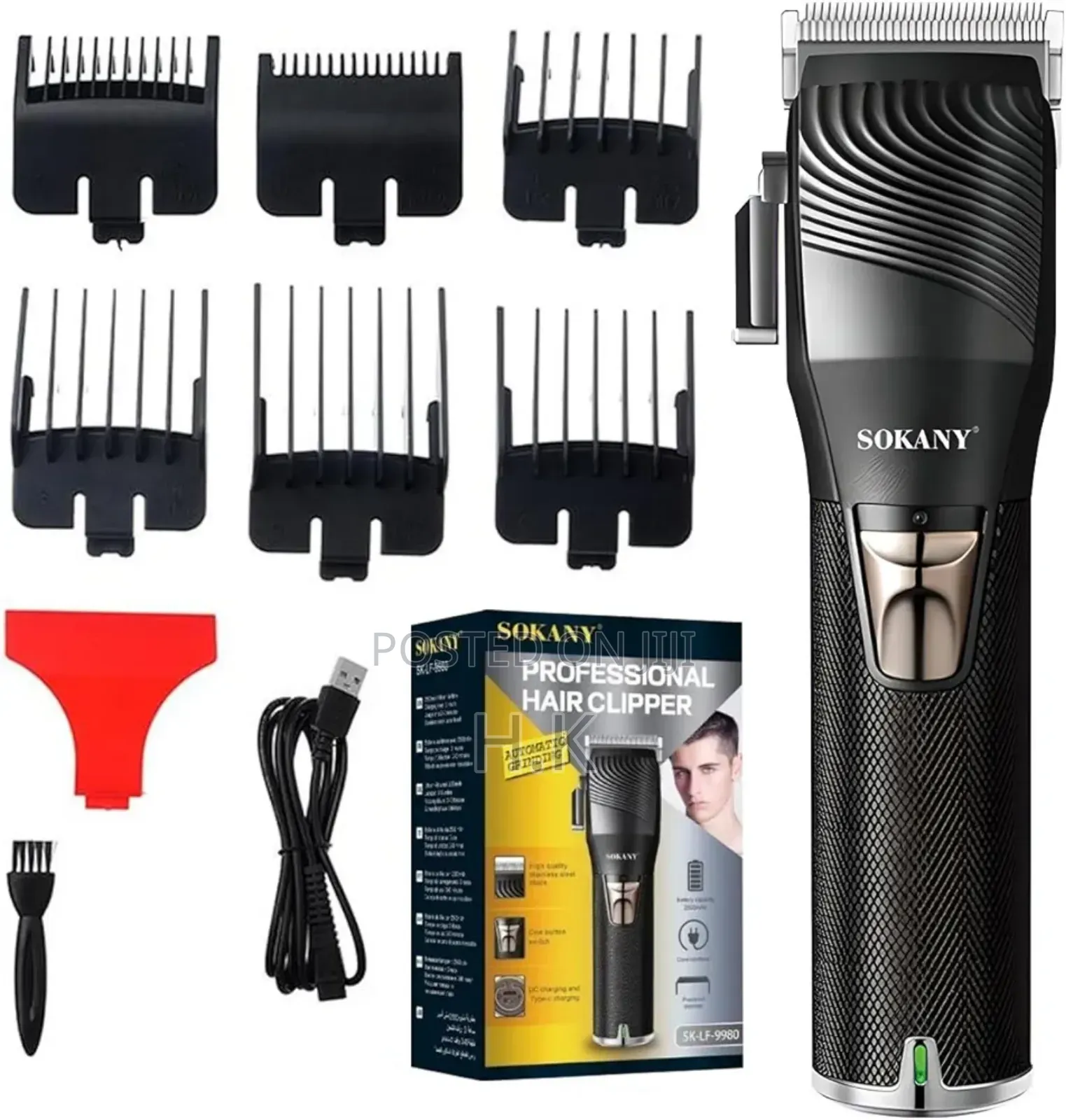 Sokany Professional Hair Clipper Model Sk-Lf-9980.