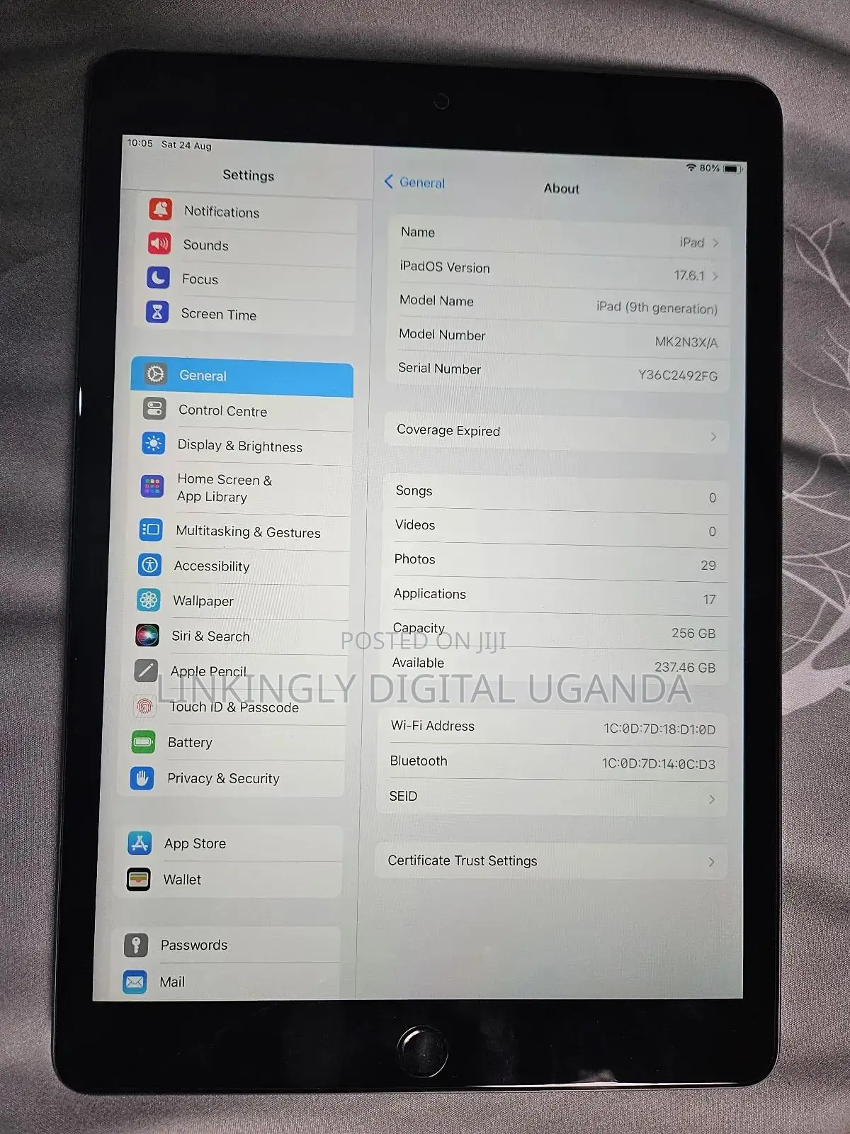Apple iPad 10.2 (2021) 256 GB Gray
