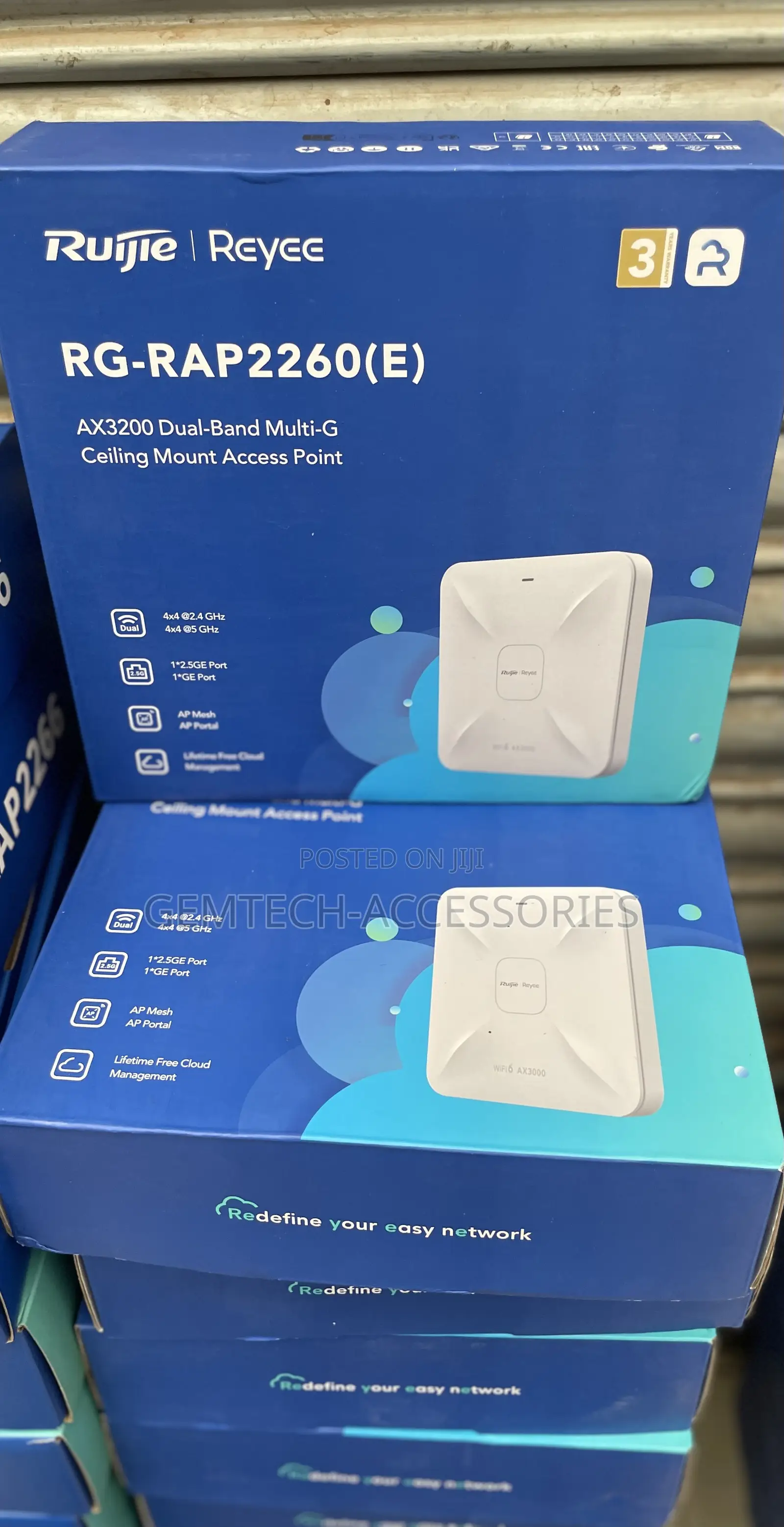 Ruijie Rg-Rap2260(E)Ax3200 Wifi 6 Mult G Indoor Access Point