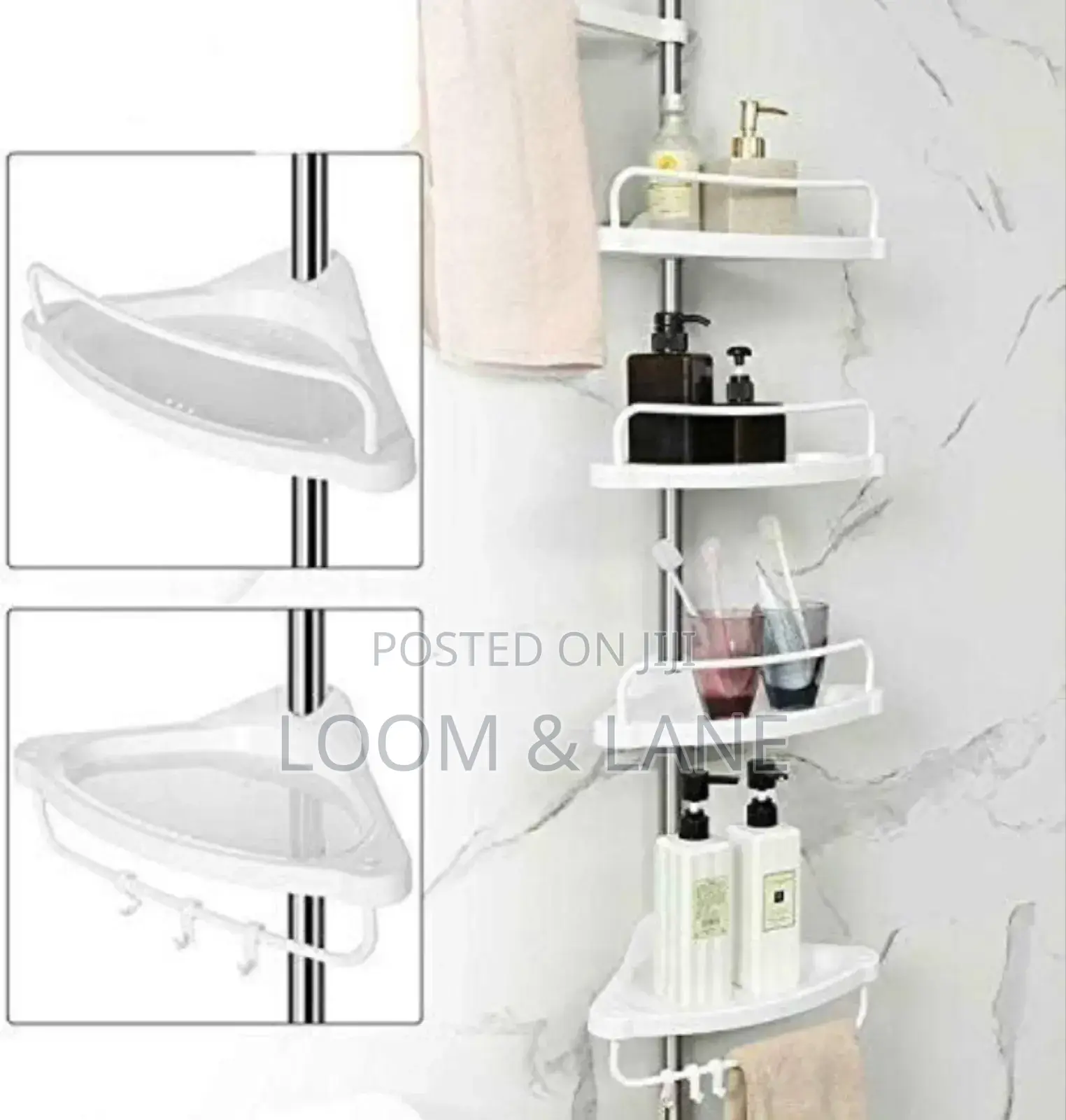 Adjustable 4 Tier Telescopic Shower Corner Rack