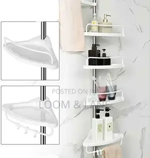 Adjustable 4 Tier Telescopic Shower Corner Rack