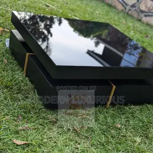Center Table/Classic Modern Style Center Table Black and Gold Design