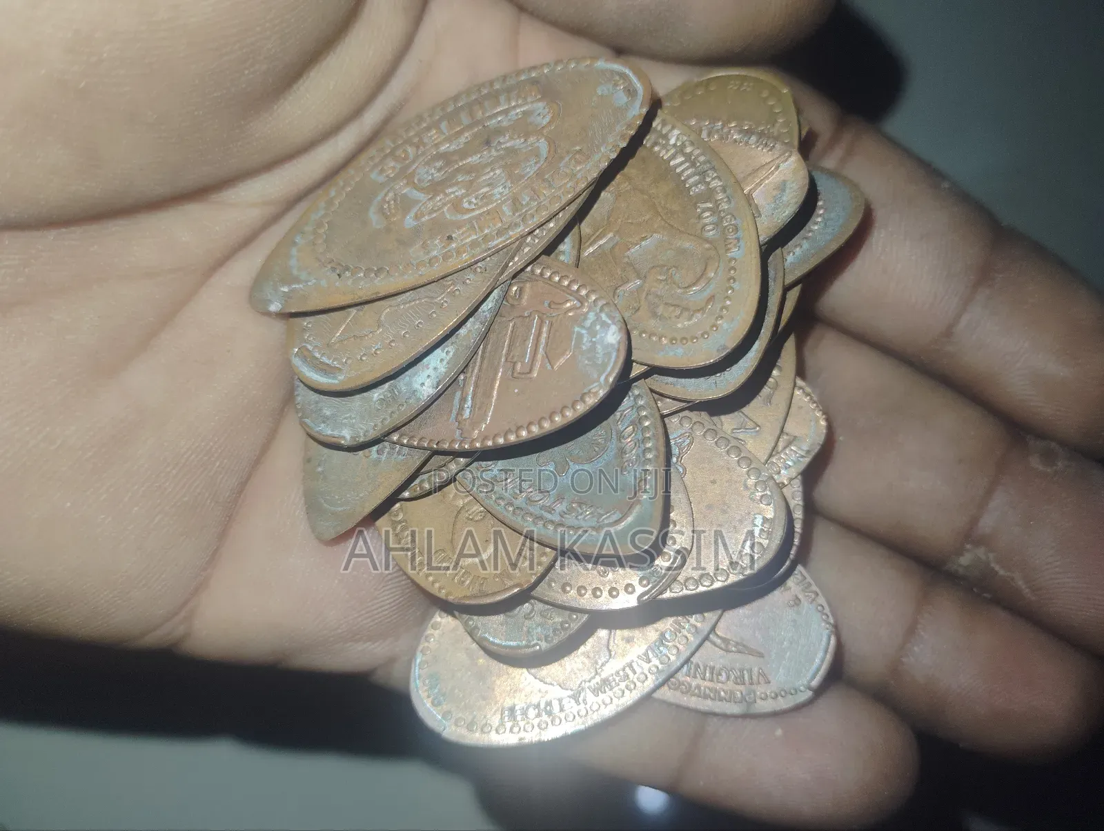 35 Assorted Pressed Elongated Copper Pennies