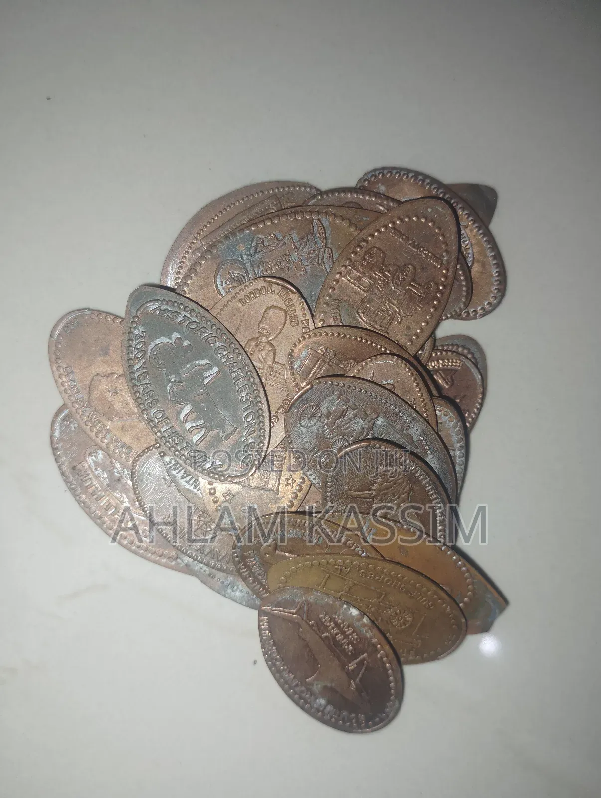 35 Assorted Pressed Elongated Copper Pennies