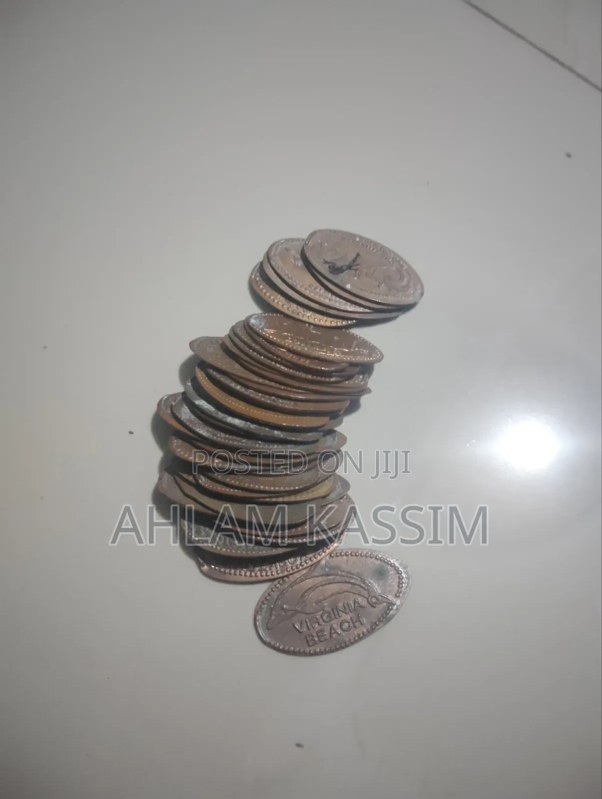 35 Assorted Pressed Elongated Copper Pennies