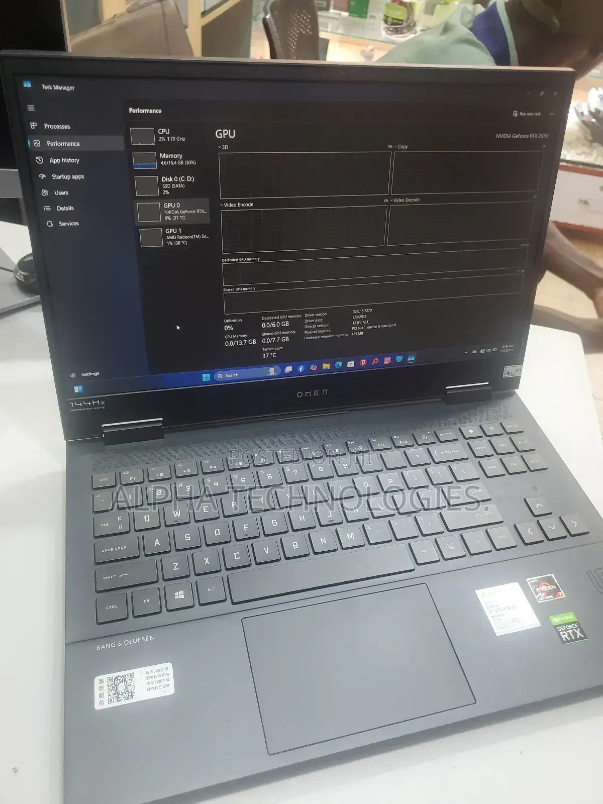 Laptop HP Omen 15 32GB AMD Ryzen 7 SSD 512GB