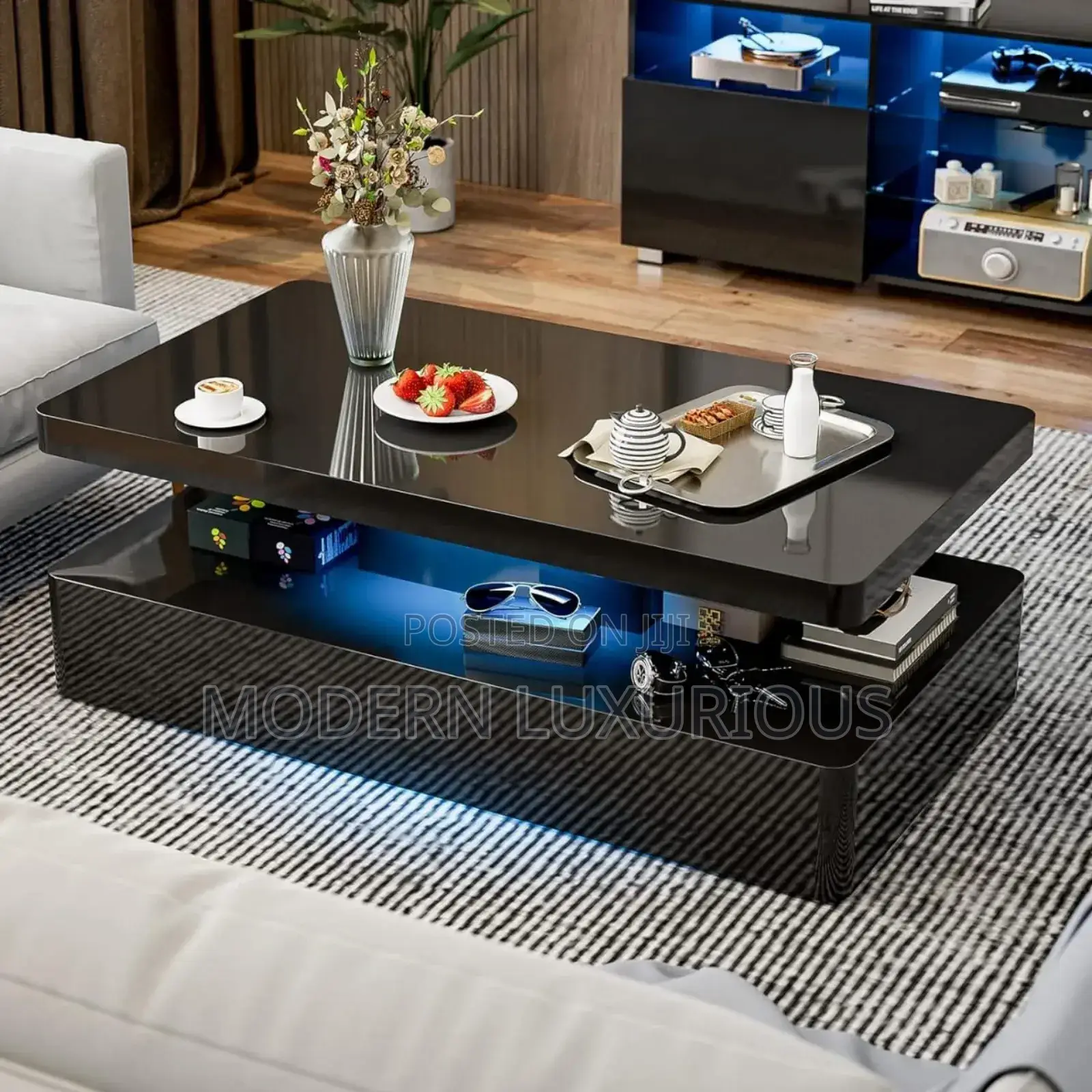 Nesting Stools Customized to Black and Marble /Center Table