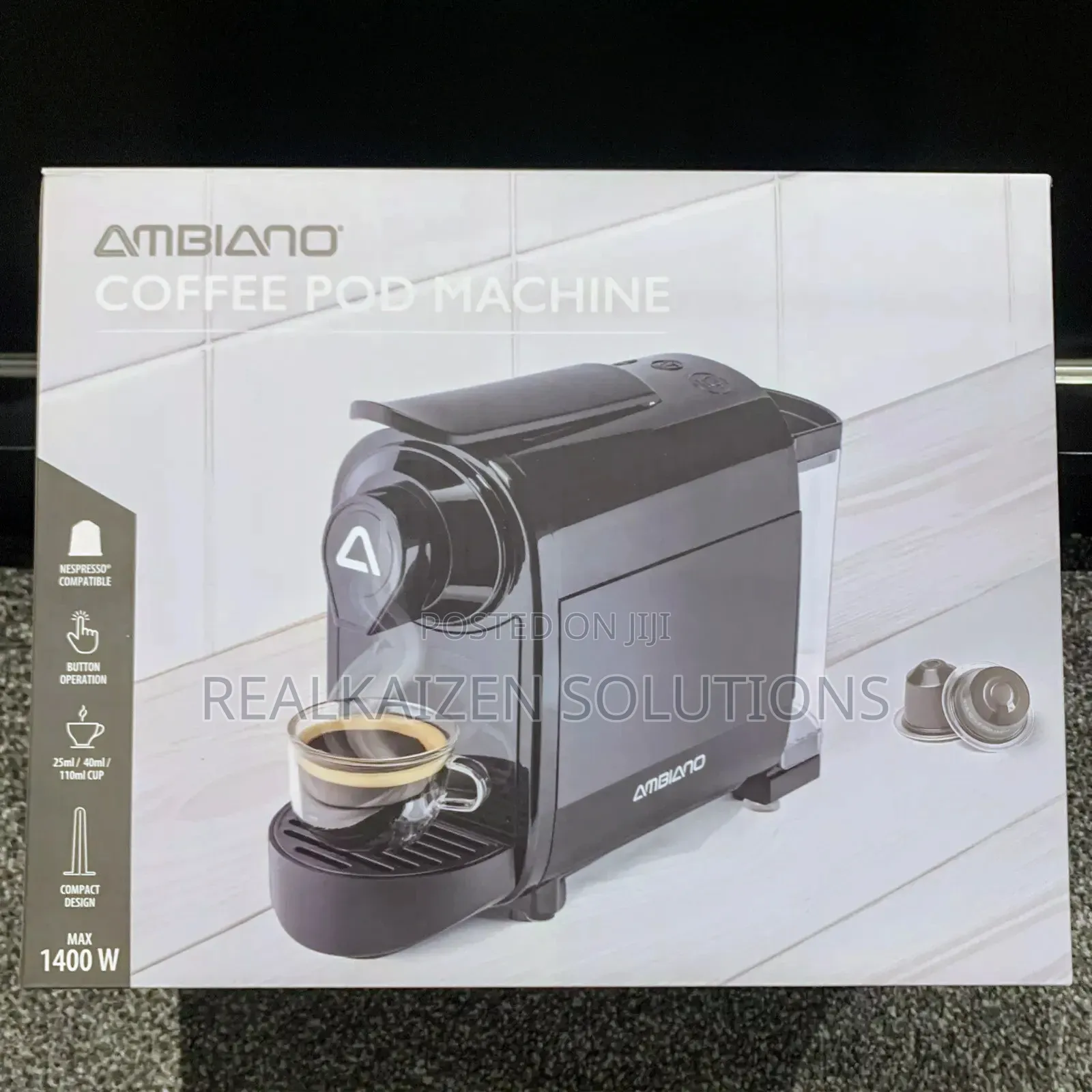 Uk Ambiano Nespresso Coffee Pod Machine 1400w
