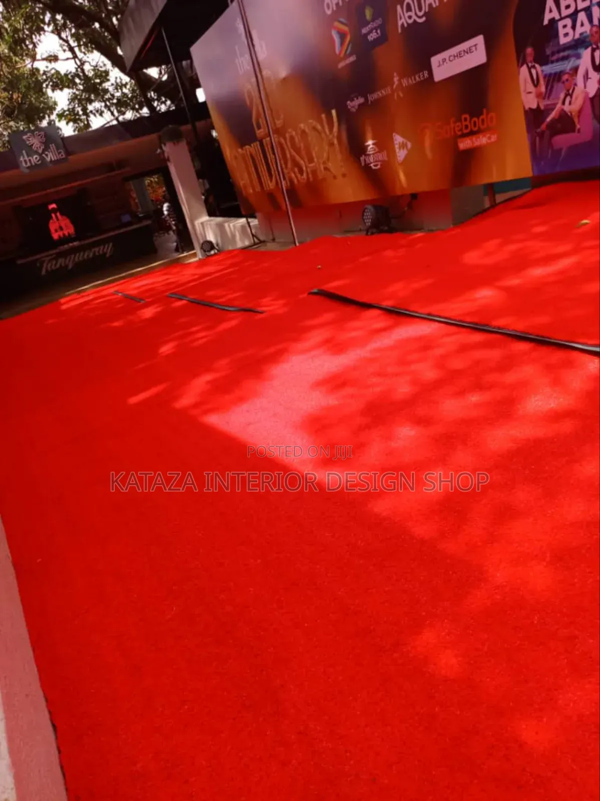 Red Walk Way Grass Carpet