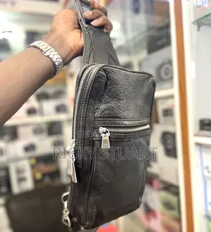 Men Chest Bag Pack Genuine Leather
