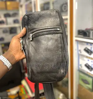 Men Chest Bag Pack Genuine Leather