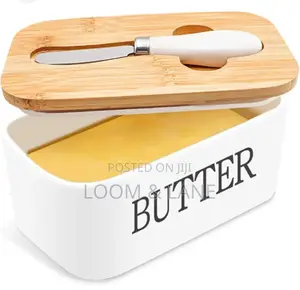 Ceramic Butter Dish With Knife