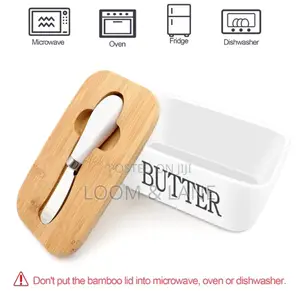 Ceramic Butter Dish With Knife