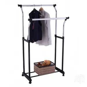 Mainstays Double Adjustable Rolling Garment Rack