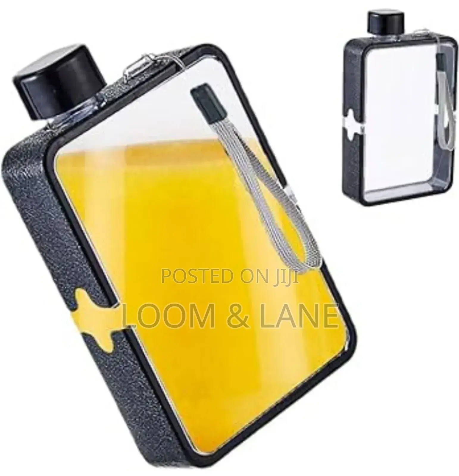 Flat, Book Shaped Square Water Bottle