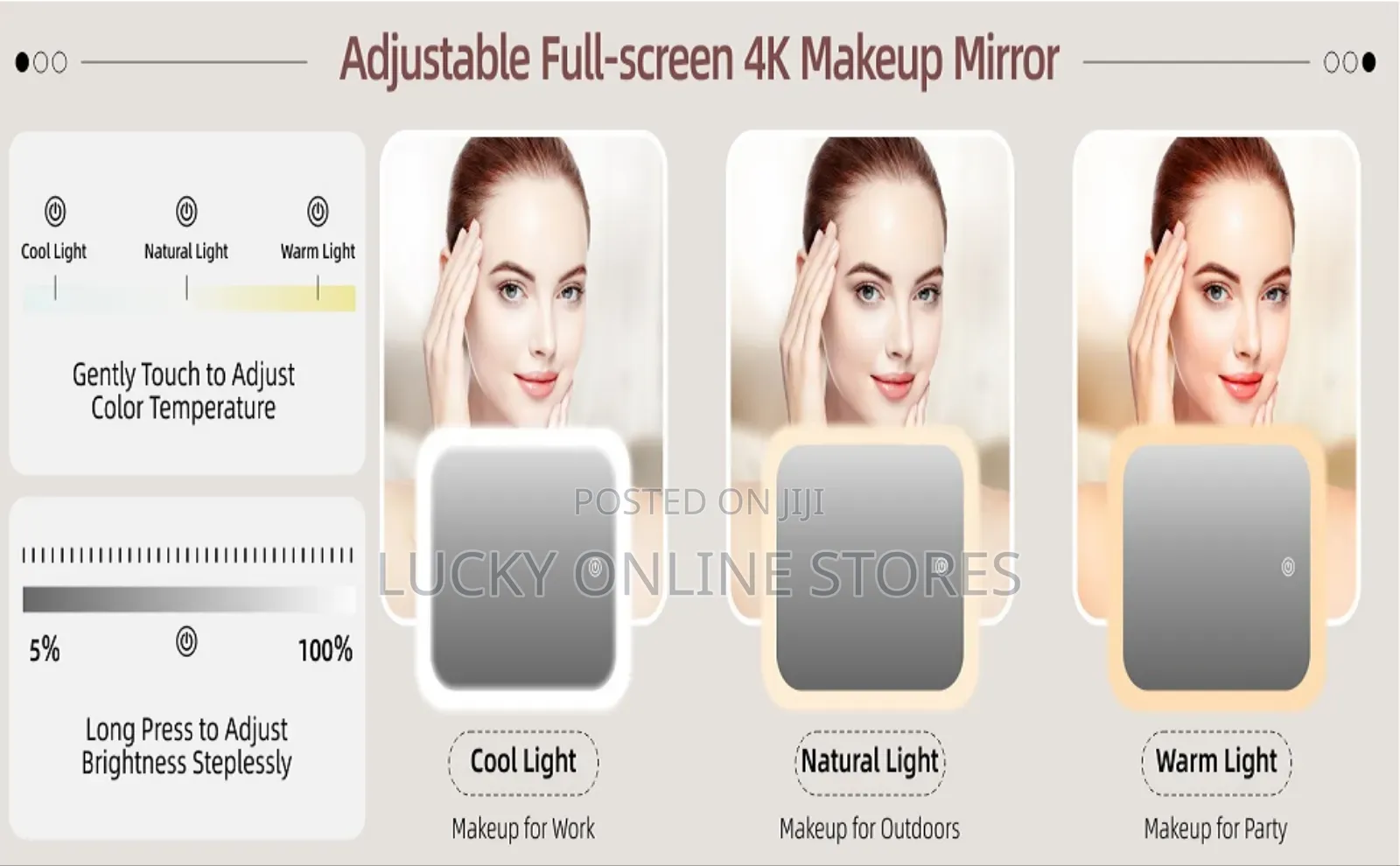 Multifunctional Makeup Bag With Led Mirror