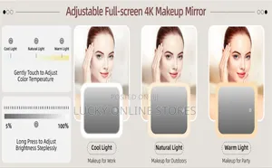 Multifunctional Makeup Bag With Led Mirror