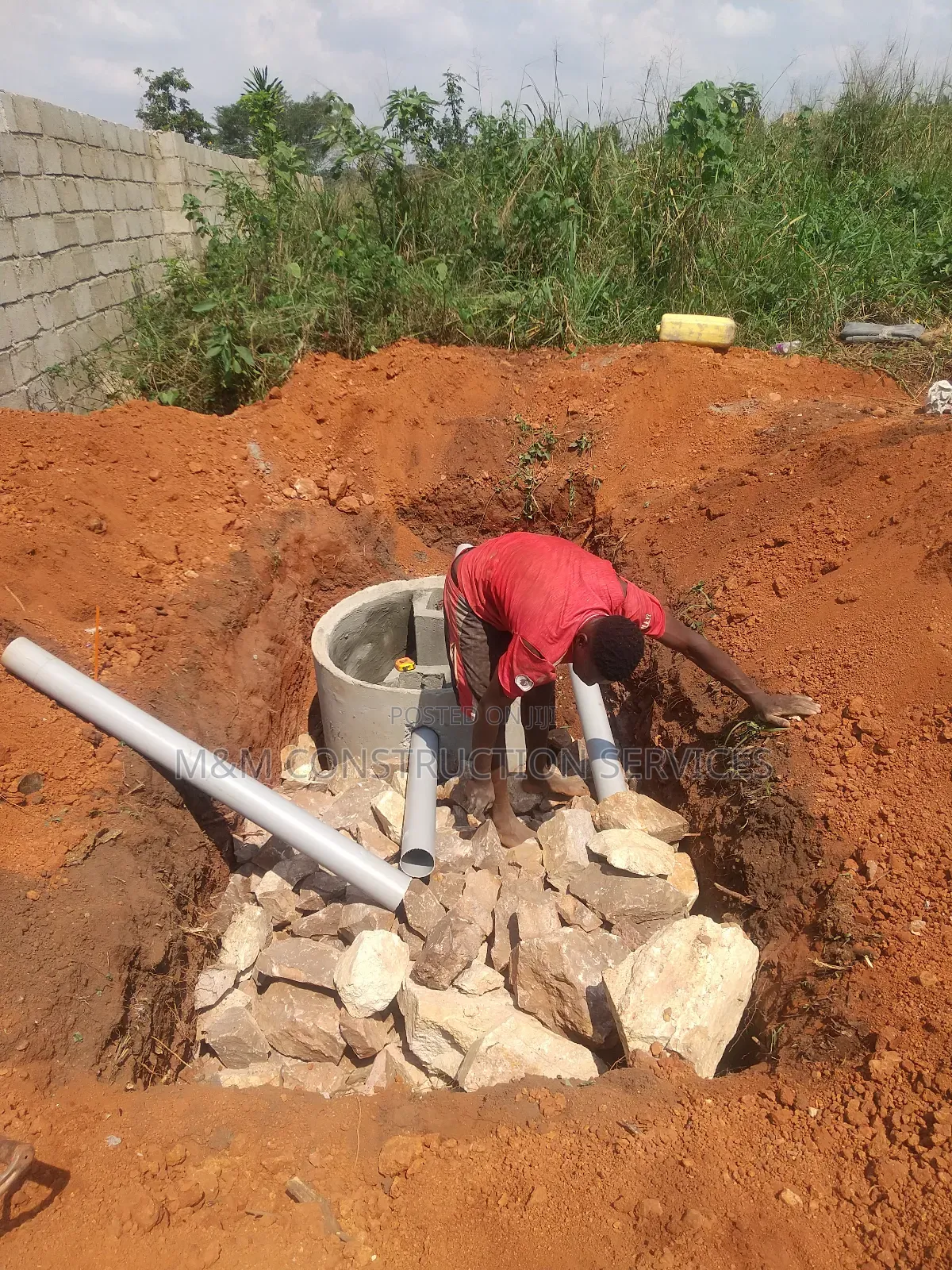 Bio Digester Septic Construction Site in Kayunga
