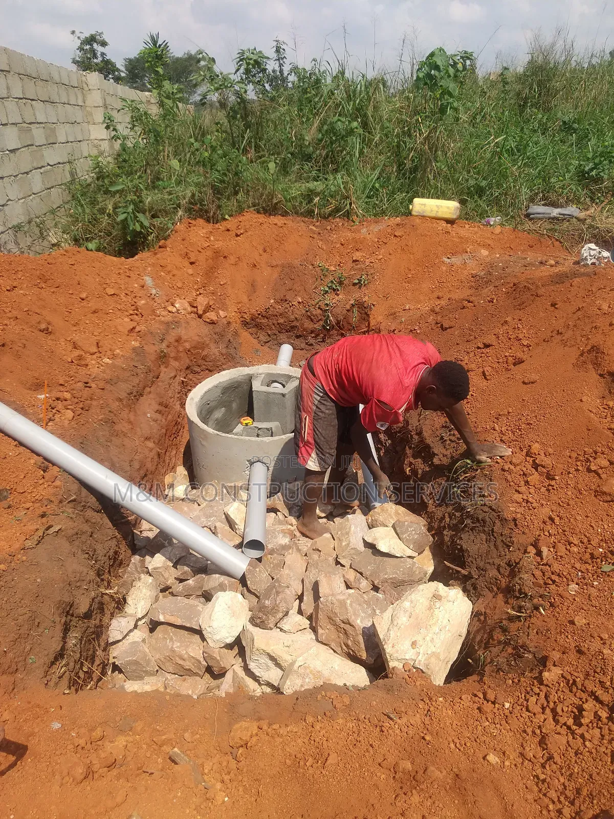 Bio Digester Septic Construction Site in Kayunga