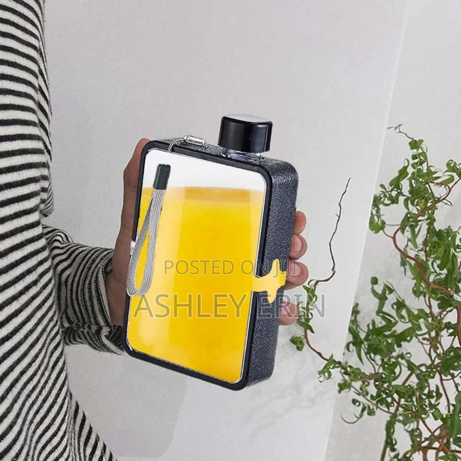 Flat, Book Shaped Square Water Bottle