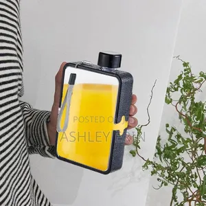 Flat, Book Shaped Square Water Bottle