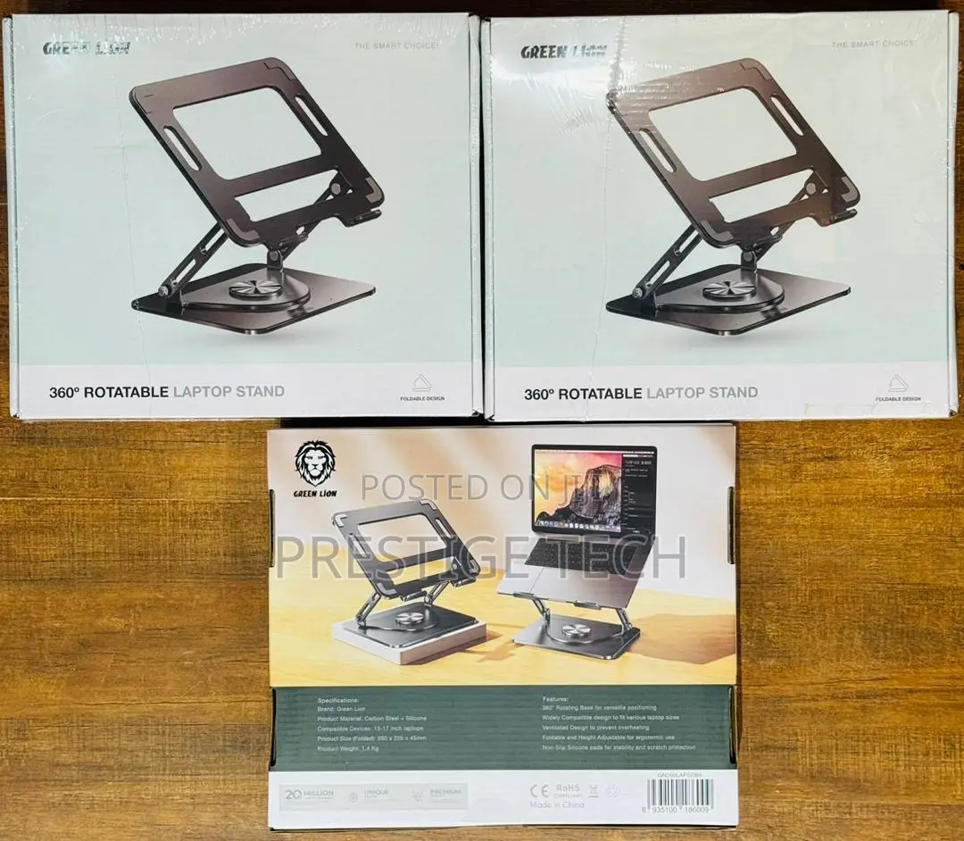 Green Lion 360 Rotatable Laptop Stand, Foldable Design