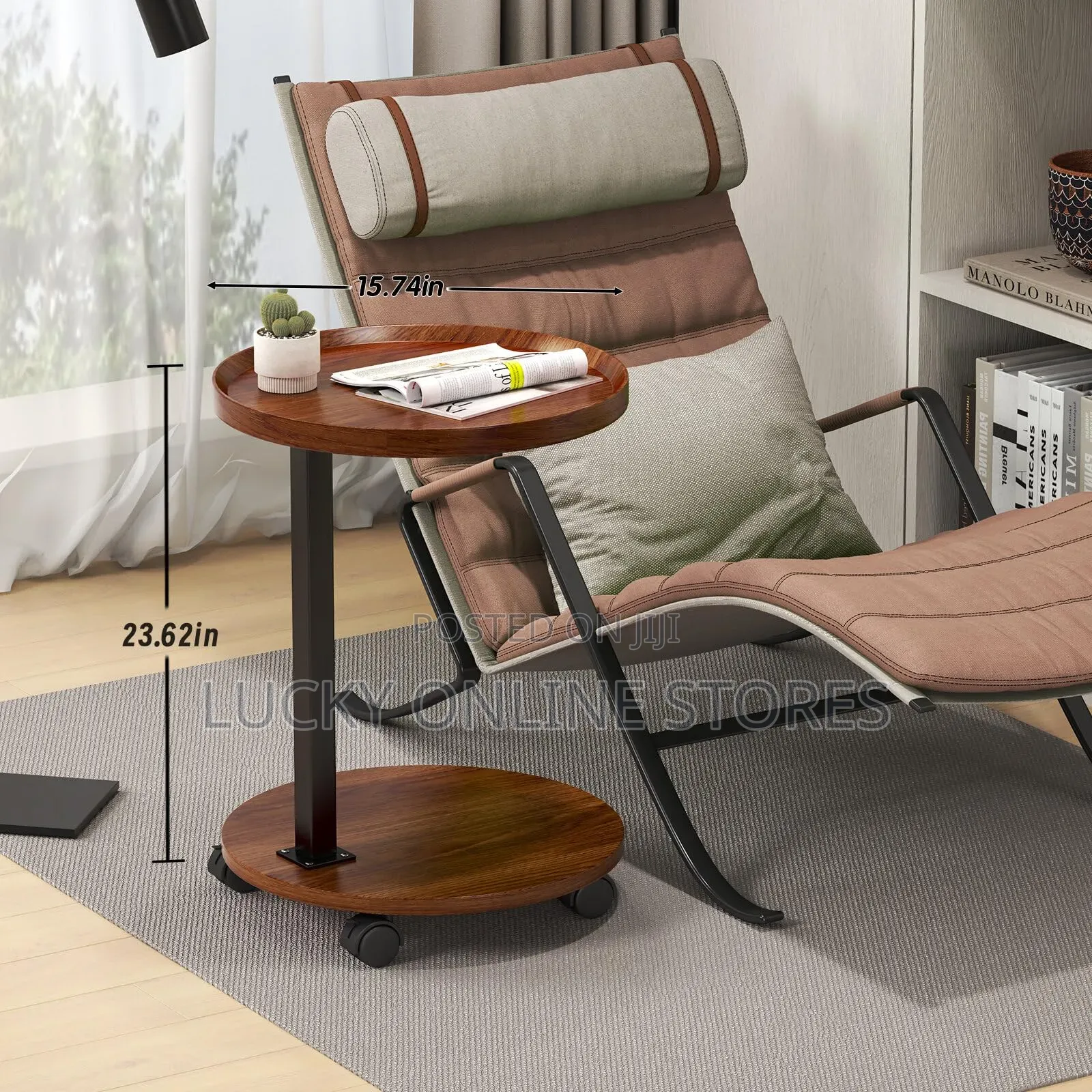 Multipurpose C Shaped Table With Wheels