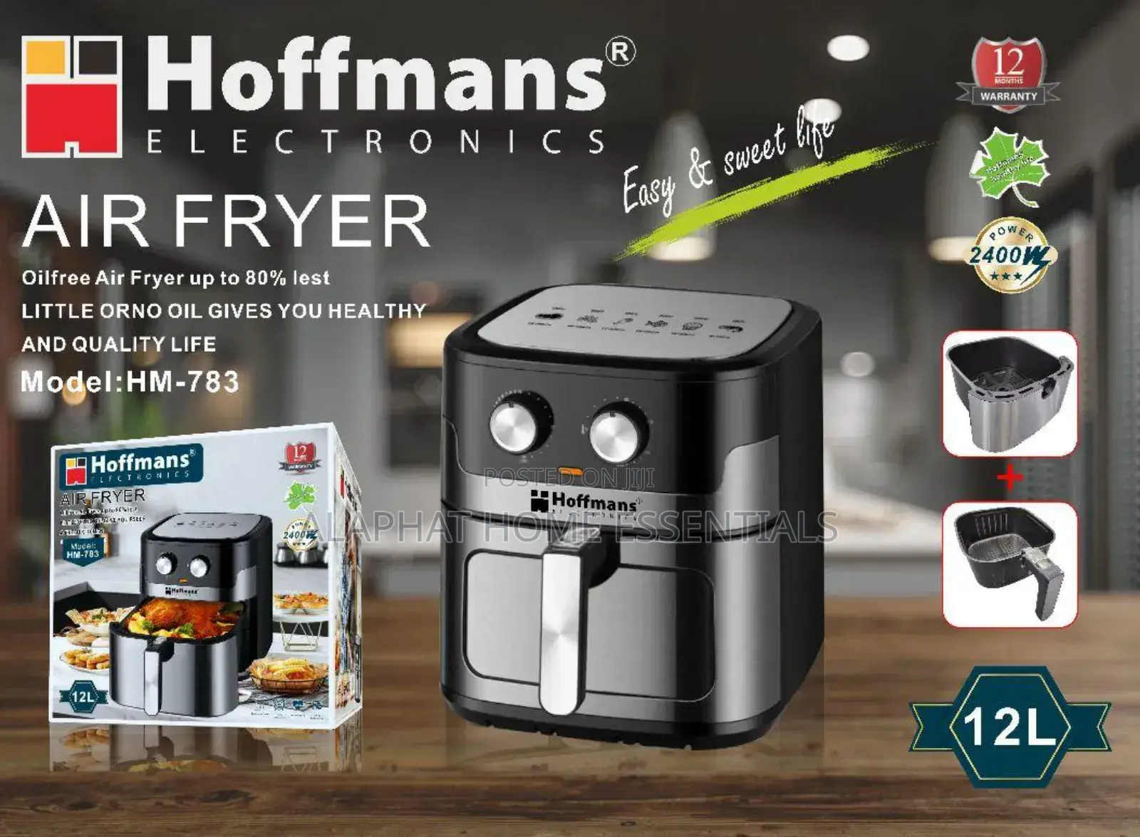 Hoffman 12 Litres Air Fryer Manual