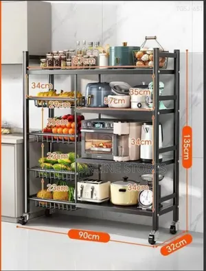 4tier Kitchen Storage Rack With Wheels
