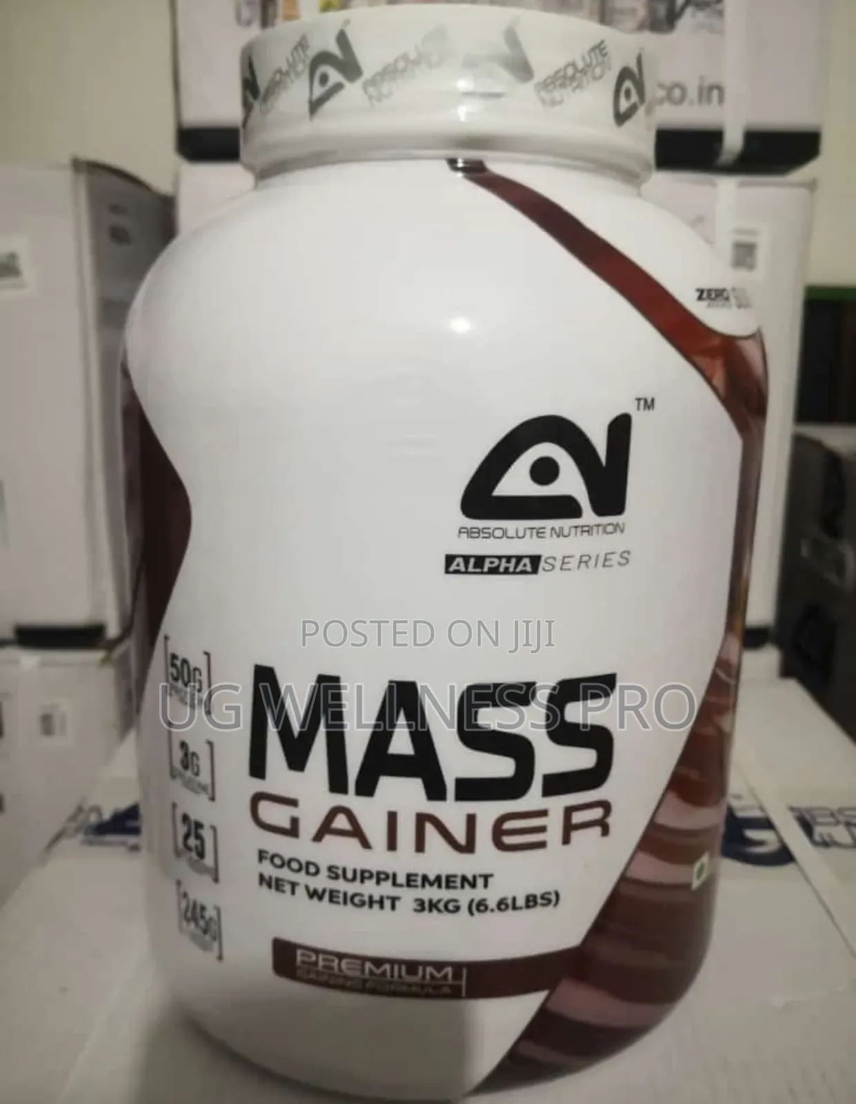 Absolute Nutrition Mass Gainer 3kg Chocolate Zero Sugar