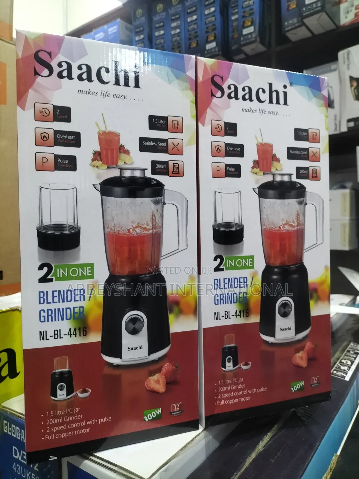Saachi Blender 2-in-1 Blender/Grinder,