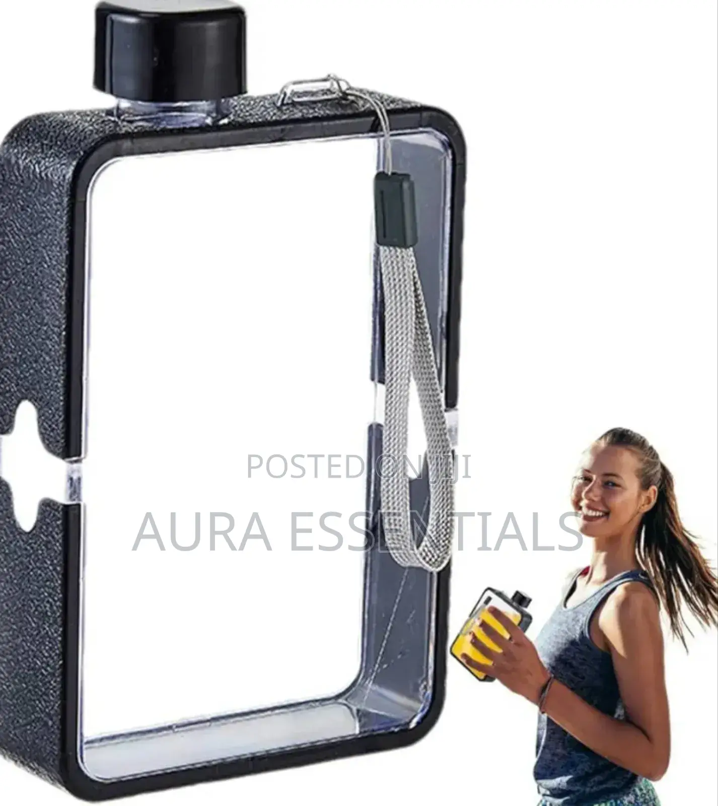 Flat Book Shaped Square Water Bottle