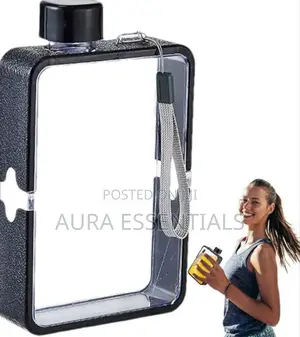 Flat Book Shaped Square Water Bottle