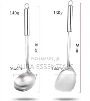 Aluminum Spoons, Pair.