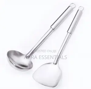 Aluminum Spoons, Pair.