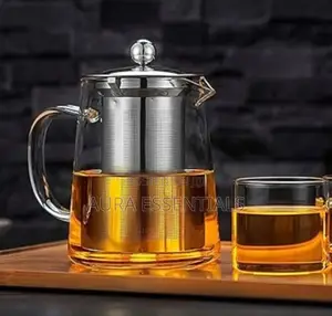 Transparent Round Borosilicate Glass Tea Kettle