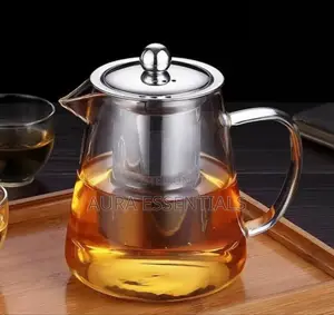 Transparent Round Borosilicate Glass Tea Kettle