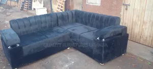 Sofa Set/Min L Black Couch/5 Sitters