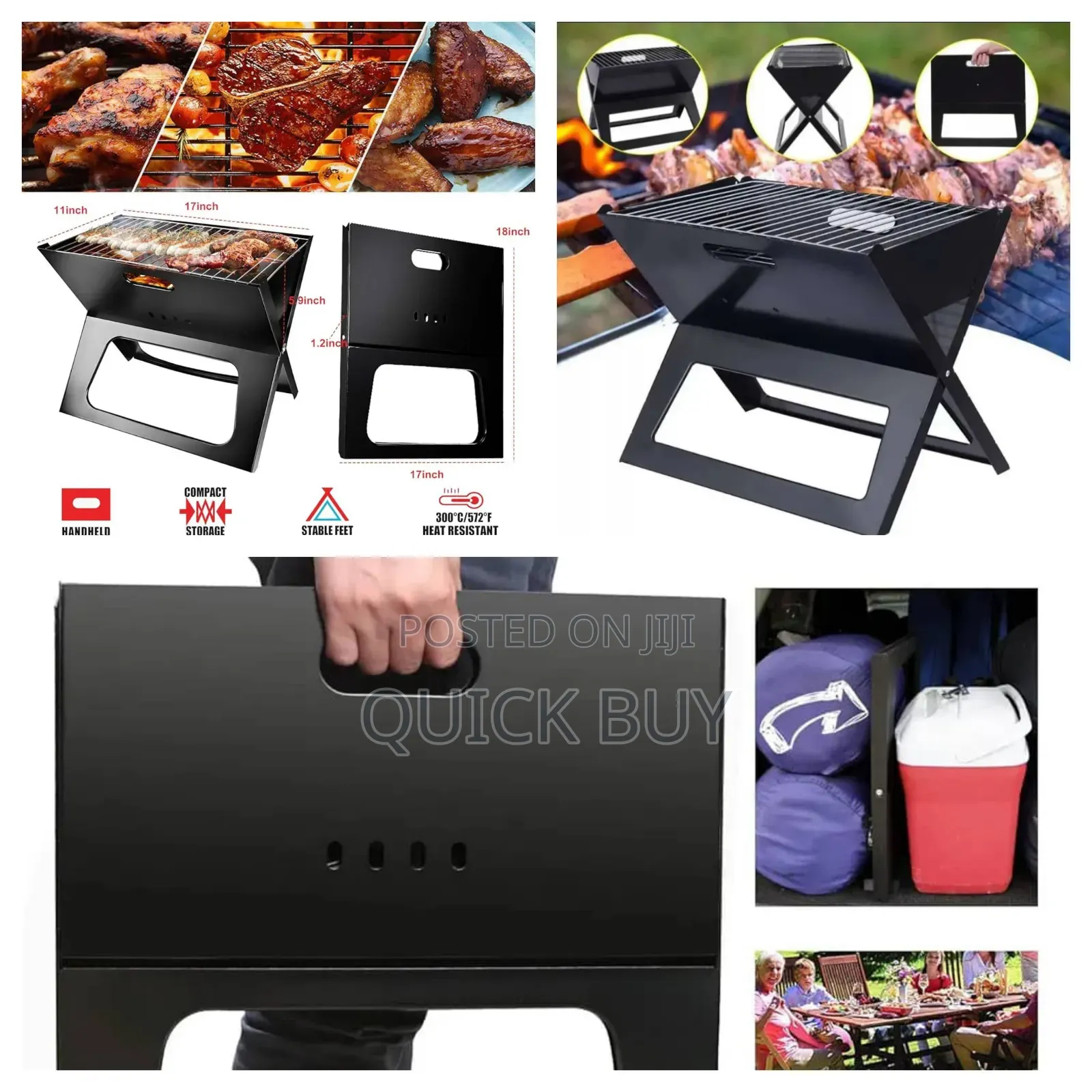 Portable Folding Bbq Charcoal Grill