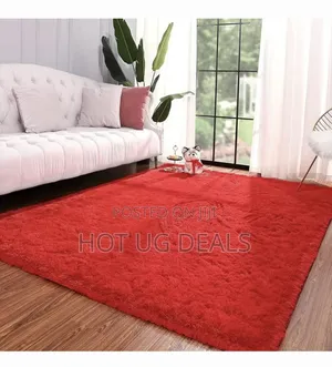 2*2.5m Furry Floor Large Carpets - Red