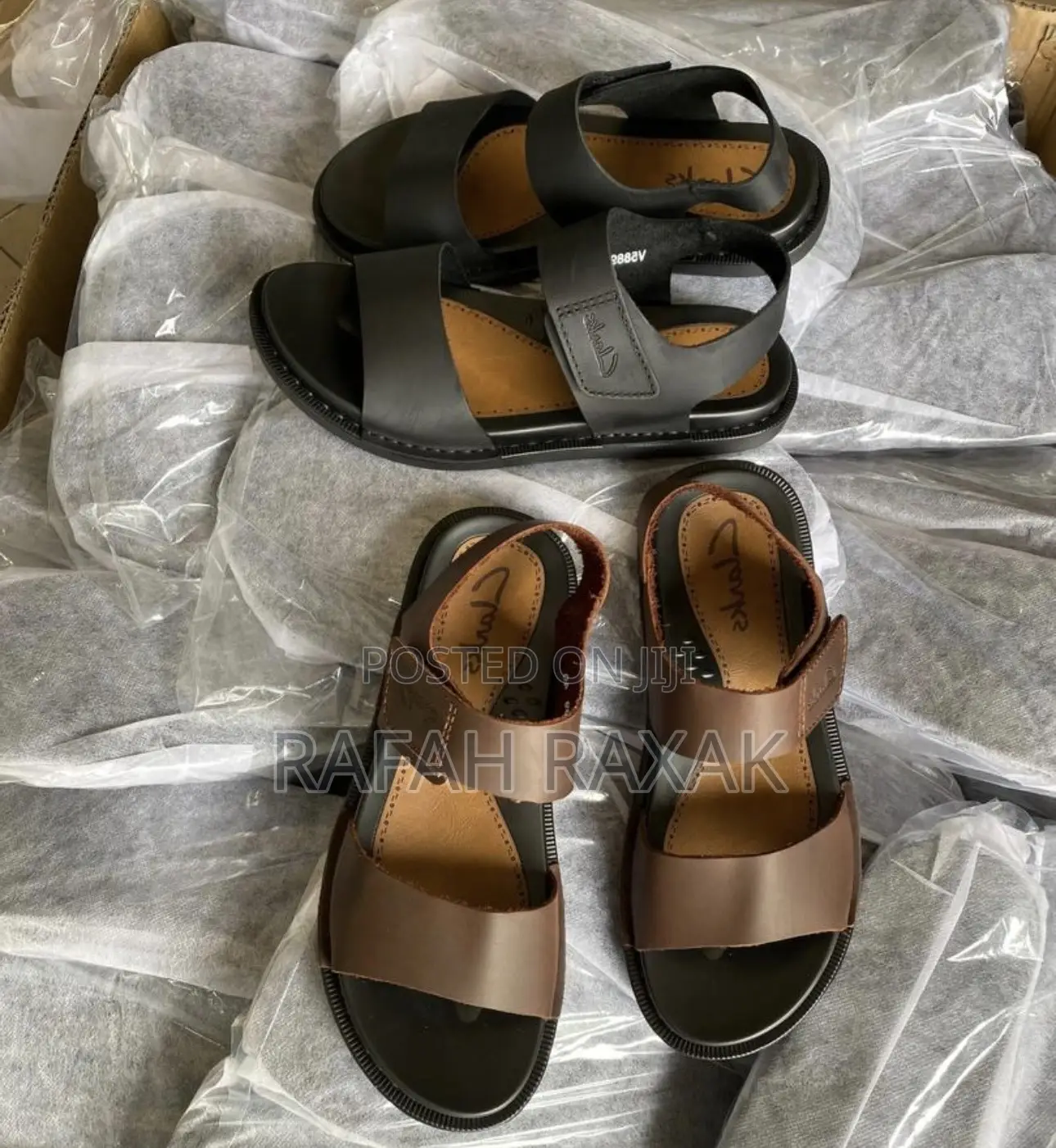 Original Clarks Ankle Strap Leather Sandals