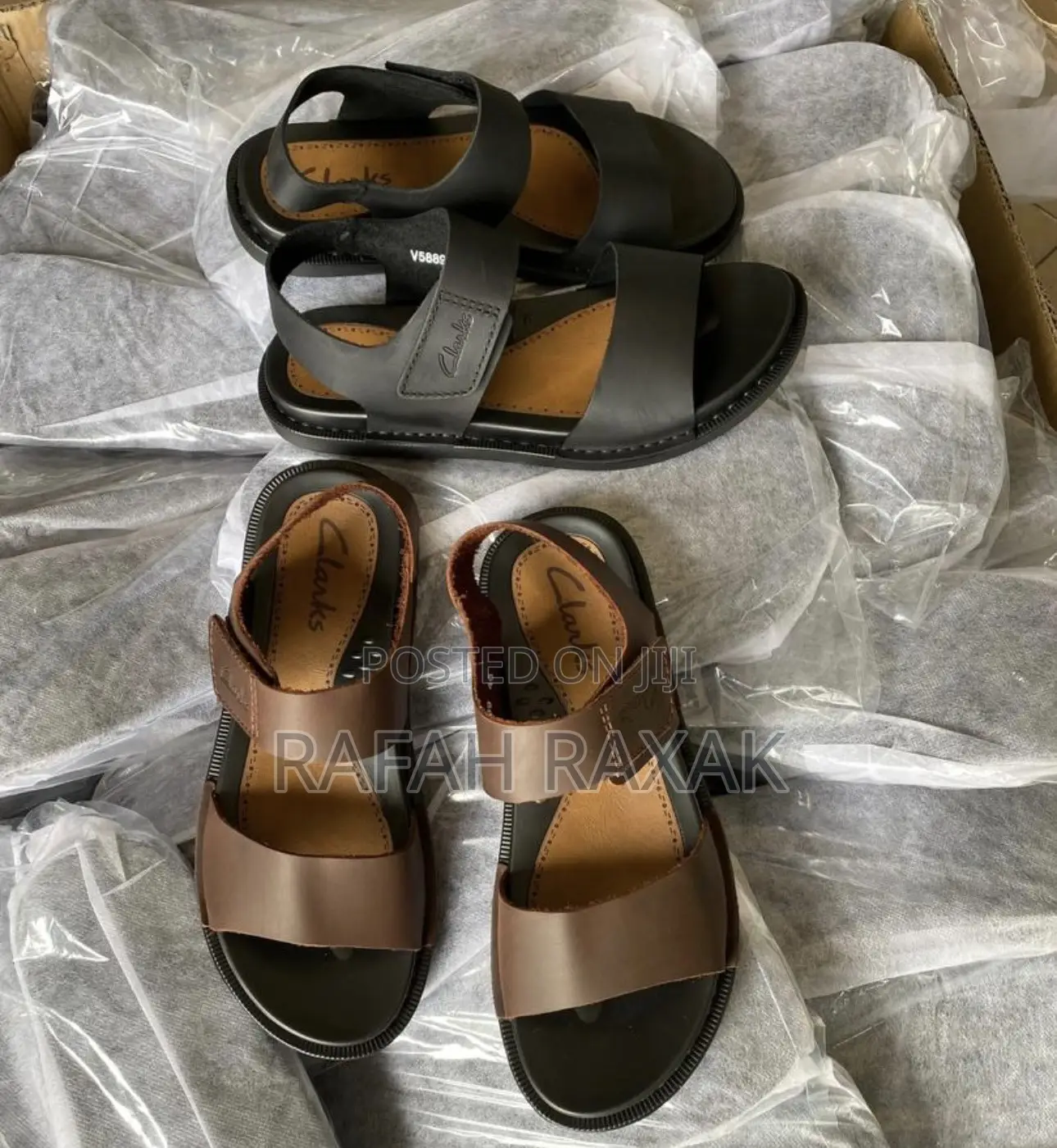 Original Clarks Ankle Strap Leather Sandals