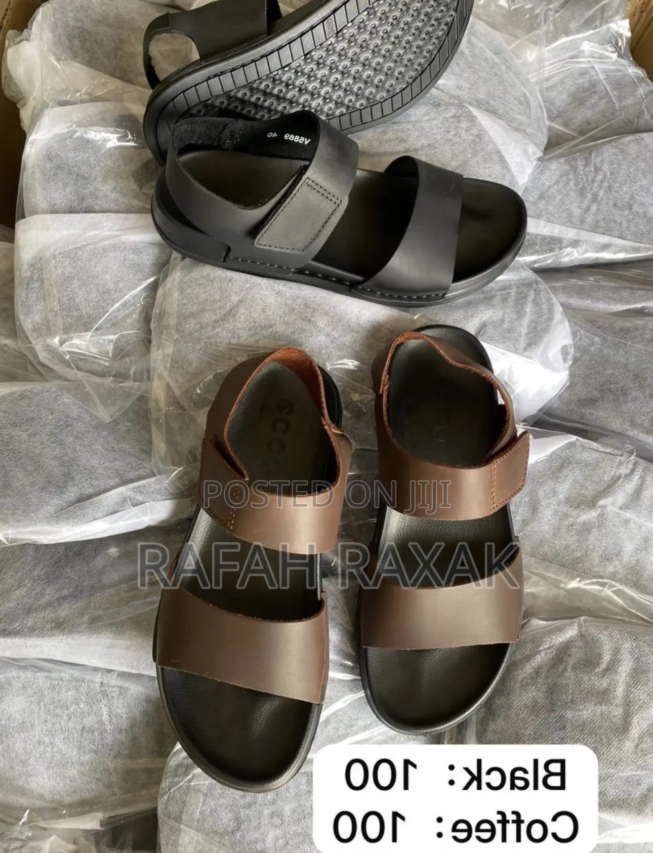 Original Men’S Ankle Strap Ecco Leather Sandals