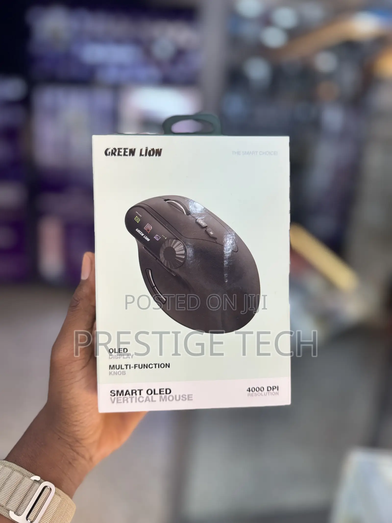 Green Lion Smart Oled Vertical Mouse 4000dpi