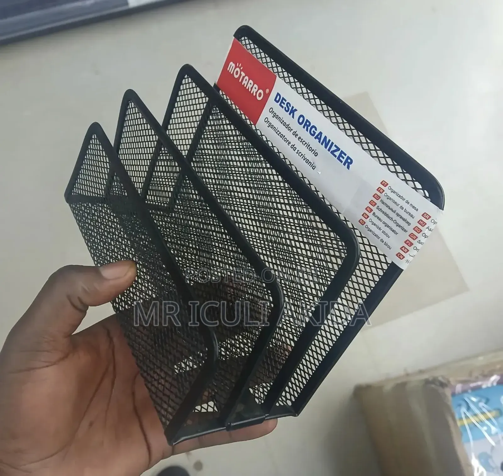 3chambers Metal Mesh Office Document Rack Holder