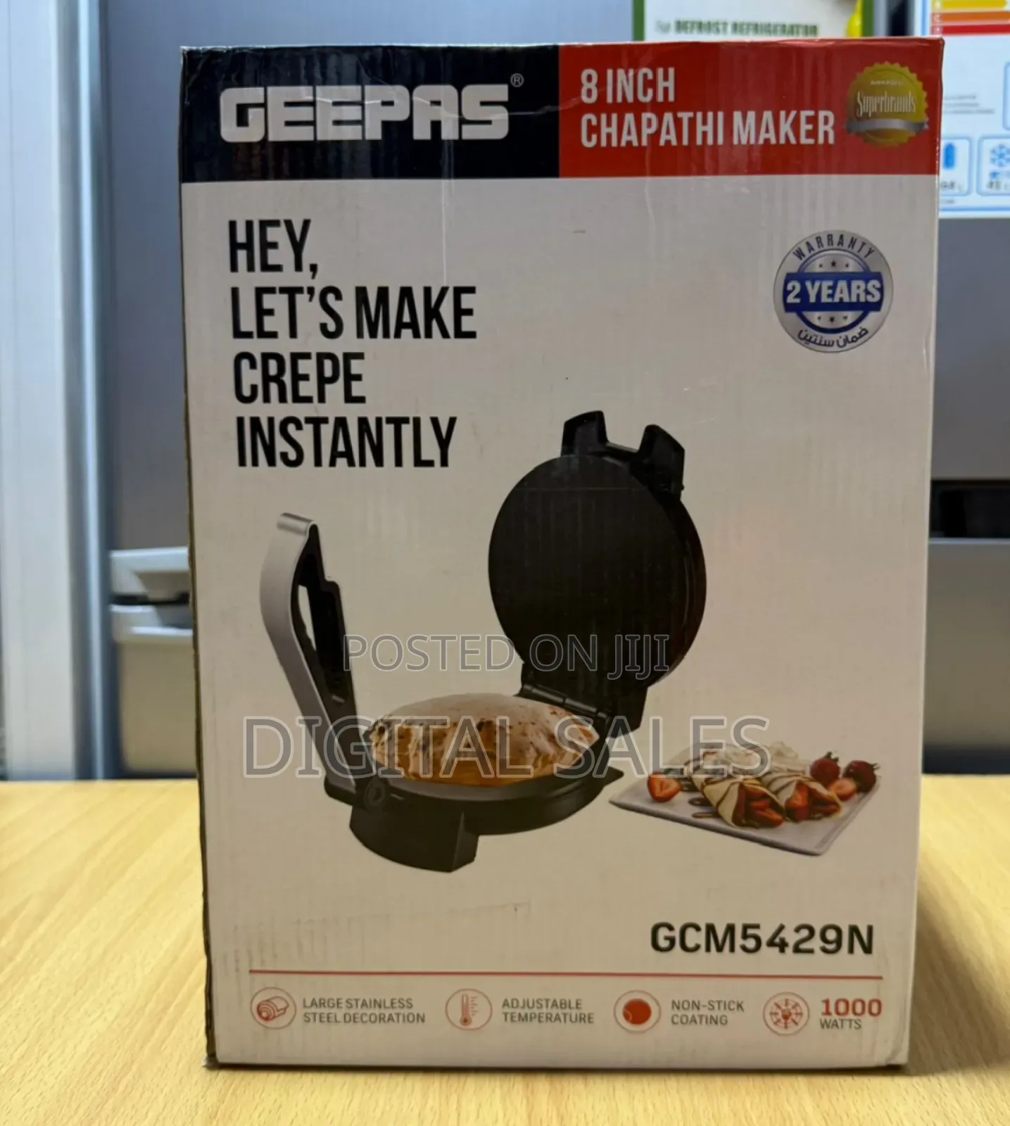 Geepas Chapati/Roti Maker With Ns Coating Plate