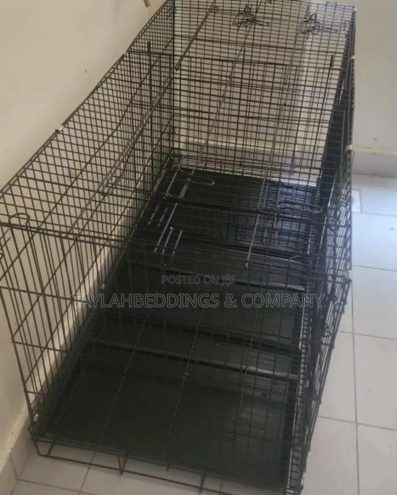 Large Dog Crate Heavy Duty Dog Kennel With Plastic Tray