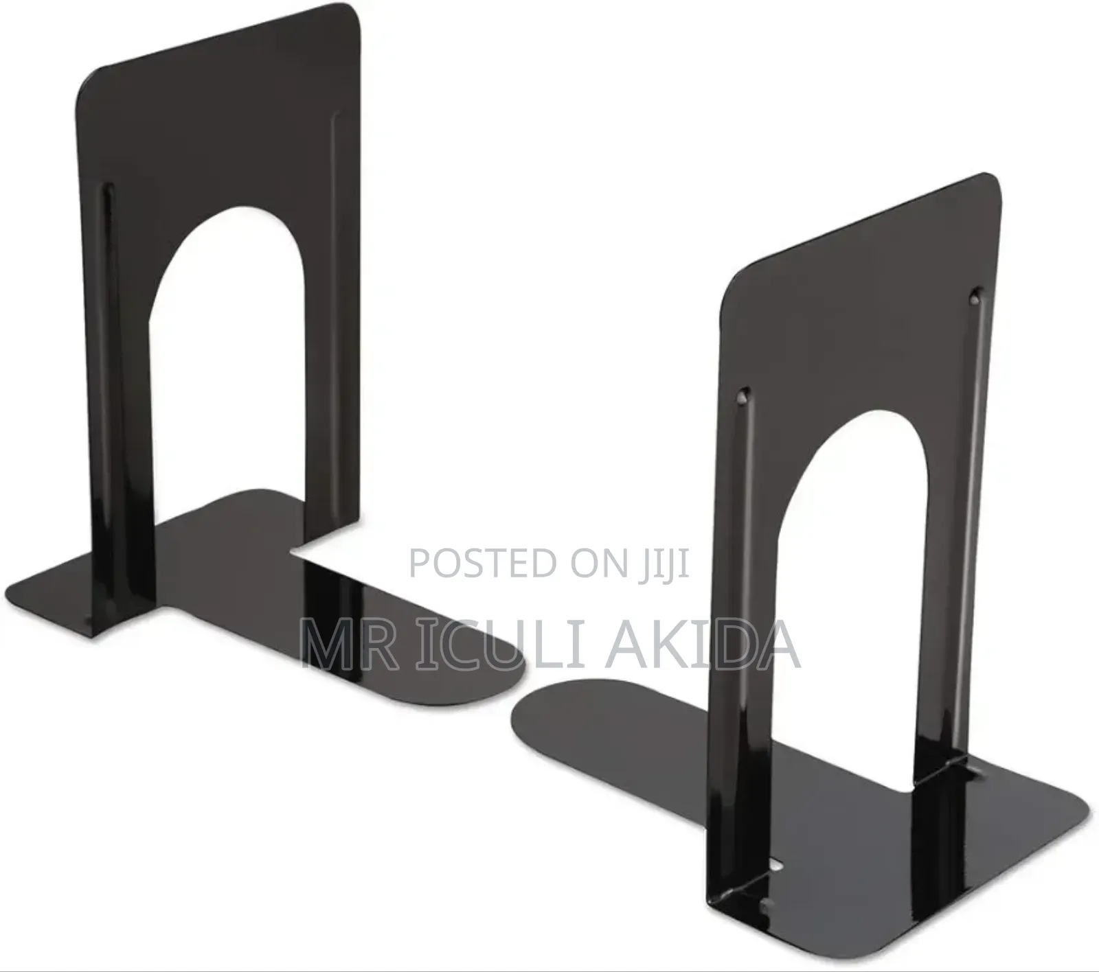 2pcs Metal Coated Bookend Desk Documents Organiser